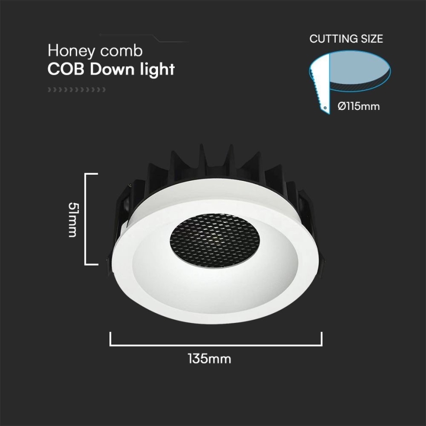 LED Podhledové svítidlo LED/24W/230V 3000/4000/6400K ø 13,5 cm bílá