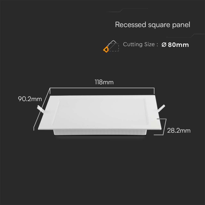 LED Podhledové svítidlo LED/3W/230V 9x9 cm 4000K bílá
