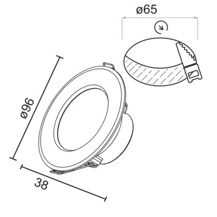 LED Podhledové svítidlo LED/5W/230V