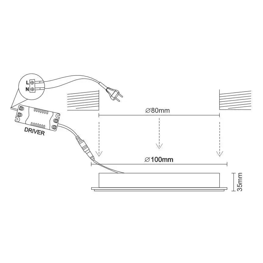 LED Podhledové svítidlo LED/7,5W/230V 4000K černá/zlatá