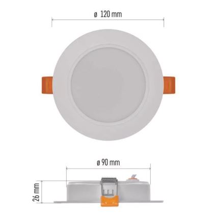 LED Podhledové svítidlo LED/9W/230V pr. 12 cm bílá