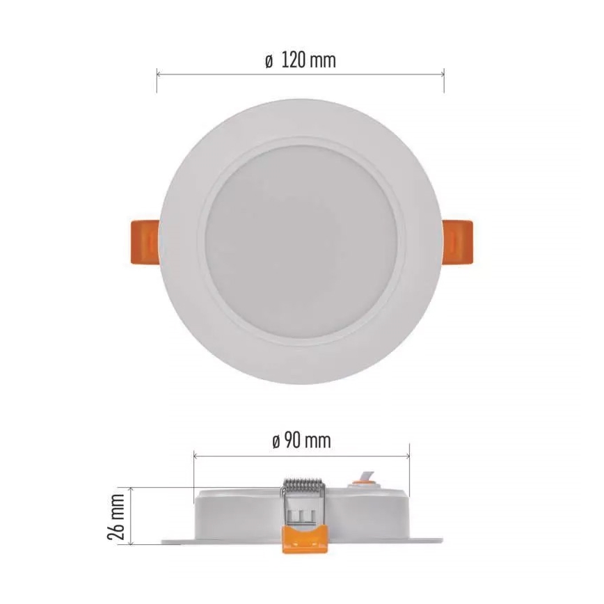 LED Podhledové svítidlo LED/9W/230V pr. 12 cm bílá