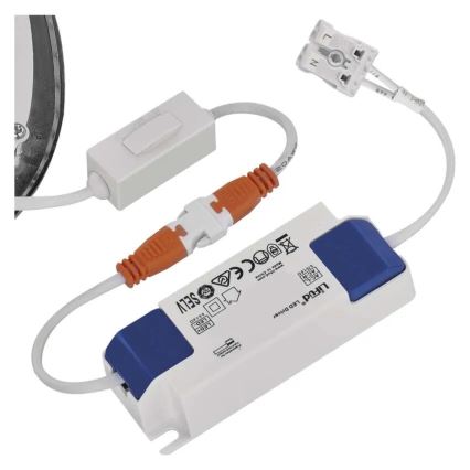 LED Podhledové svítidlo NEXXO LED/12,5W/230V 3000/3500/4000K stříbrná pr. 17 cm