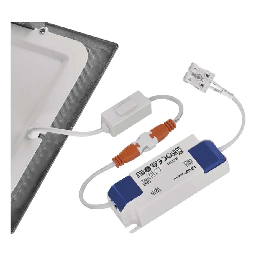 LED Podhledové svítidlo NEXXO LED/18W/230V 3000/3500/4000K stříbrná 22,5x22,5 cm