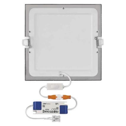 LED Podhledové svítidlo NEXXO LED/18W/230V 3000/3500/4000K stříbrná 22,5x22,5 cm