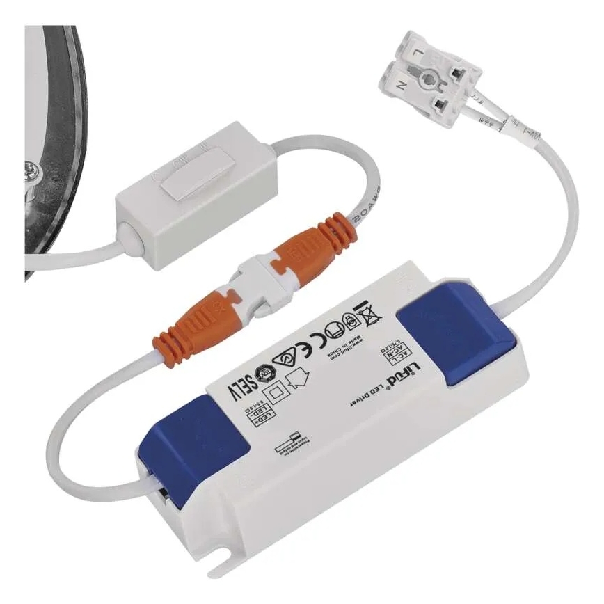 LED Podhledové svítidlo NEXXO LED/18W/230V 3000/3500/4000K stříbrná pr. 22,5 cm