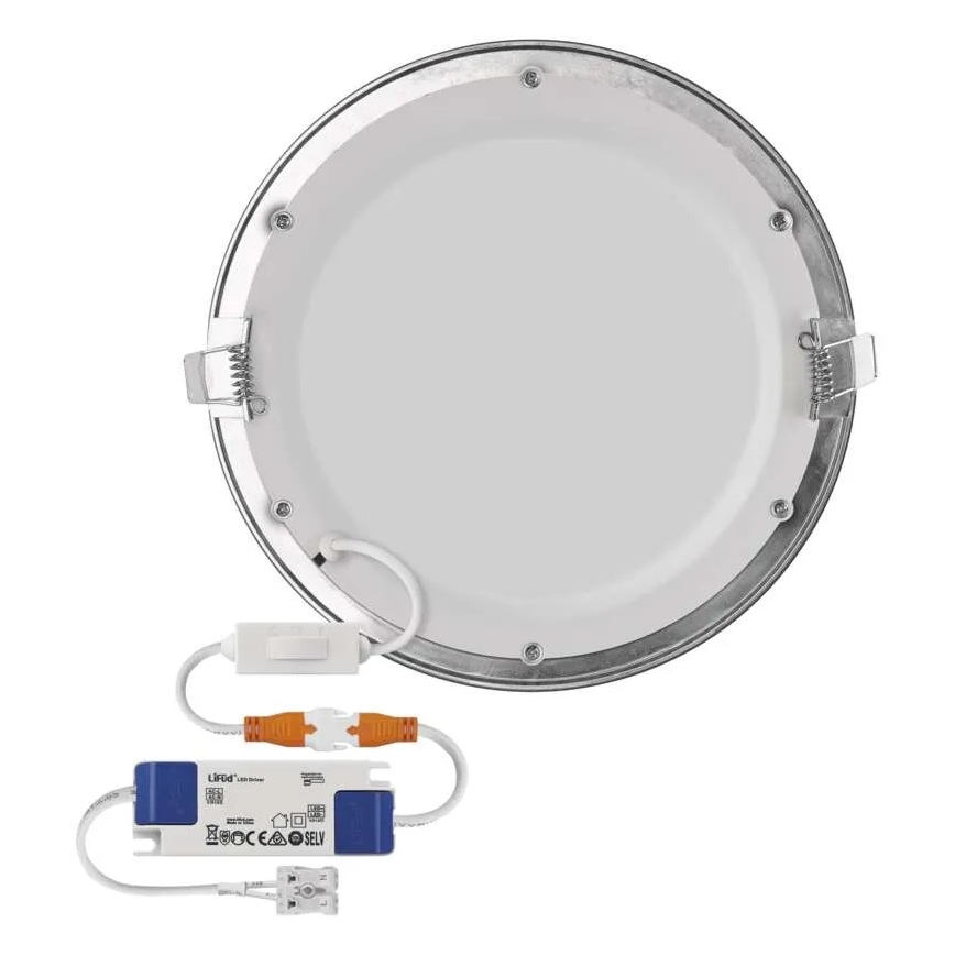 LED Podhledové svítidlo NEXXO LED/18W/230V 3000/3500/4000K stříbrná pr. 22,5 cm