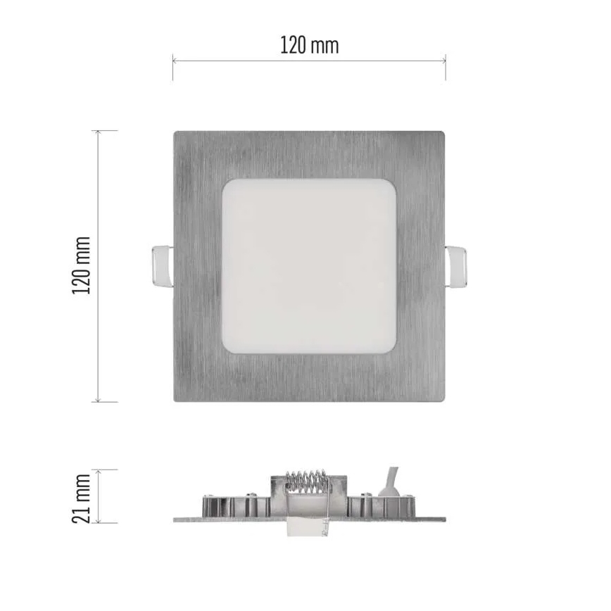LED Podhledové svítidlo NEXXO LED/7W/230V 3000/3500/4000K stříbrná 12x12 cm