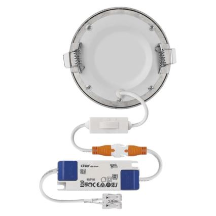 LED Podhledové svítidlo NEXXO LED/7W/230V 3000/3500/4000K stříbrná pr. 12 cm