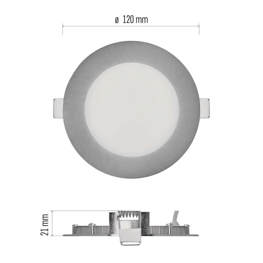 LED Podhledové svítidlo NEXXO LED/7W/230V 3000/3500/4000K stříbrná pr. 12 cm