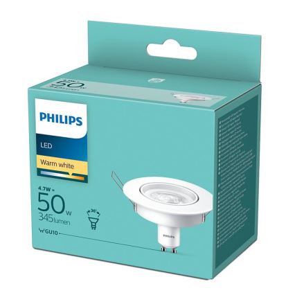 LED Podhledové svítidlo Philips 1xGU10/4,7W/230V 2700K