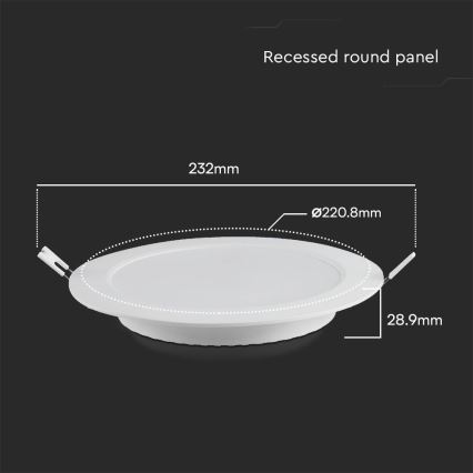 LED Podhledové svítidlo SAMSUNG CHIP LED/18W/230V 3000K pr. 22 cm bílá