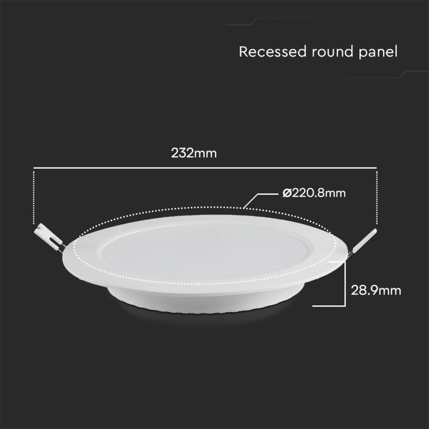 LED Podhledové svítidlo SAMSUNG CHIP LED/18W/230V 3000K pr. 22 cm bílá