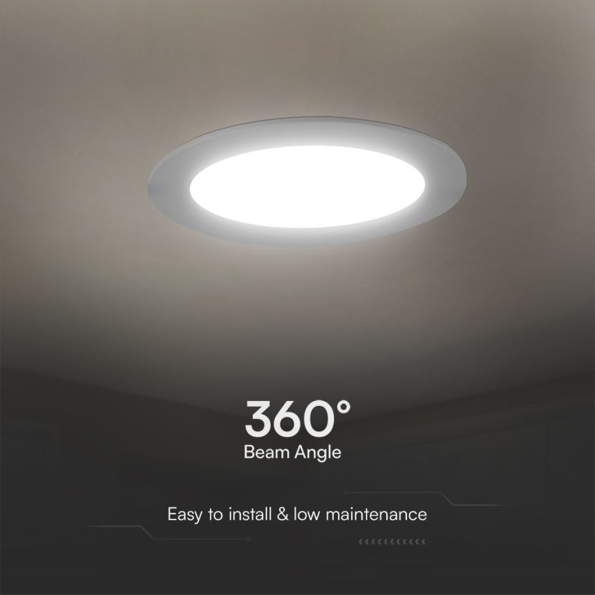 LED Podhledové svítidlo SAMSUNG CHIP LED/18W/230V 6500K pr. 22 cm bílá