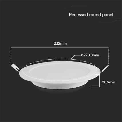 LED Podhledové svítidlo SAMSUNG CHIP LED/18W/230V 6500K pr. 22 cm bílá