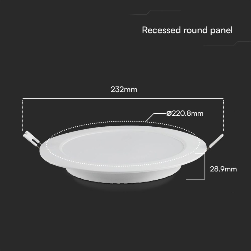 LED Podhledové svítidlo SAMSUNG CHIP LED/18W/230V 6500K pr. 22 cm bílá