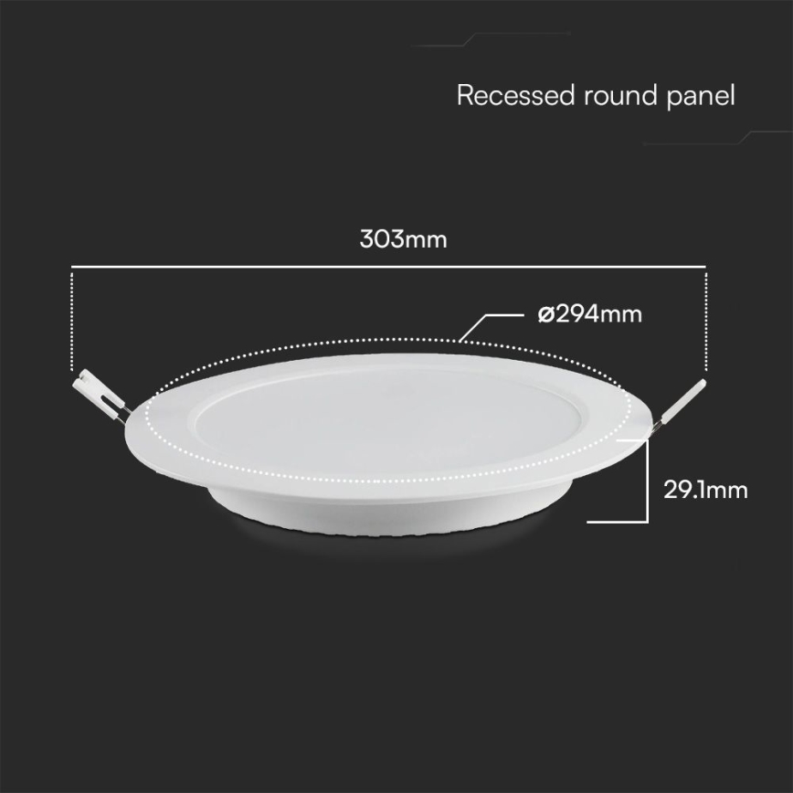 LED Podhledové svítidlo SAMSUNG CHIP LED/24W/230V 3000K pr. 29,4 cm bílá