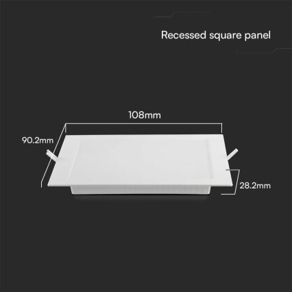 LED Podhledové svítidlo SAMSUNG CHIP LED/3W/230V 6500K 9x9 cm bílá