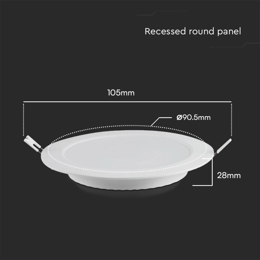 LED Podhledové svítidlo SAMSUNG CHIP LED/3W/230V 6500K pr. 9,5 cm bílá