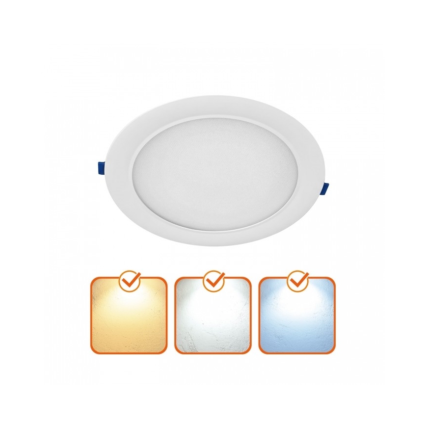 LED Podhledové svítidlo SIGARO LED/18W/230V 3000/4000/6500K pr. 22 cm bílá