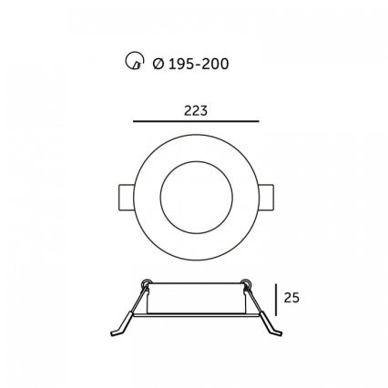 LED Podhledové svítidlo SIGARO LED/18W/230V 3000/4000/6500K pr. 22 cm bílá