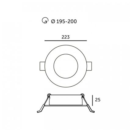 LED Podhledové svítidlo SIGARO LED/24W/230V 3000/4000/6500K pr. 22 cm bílá
