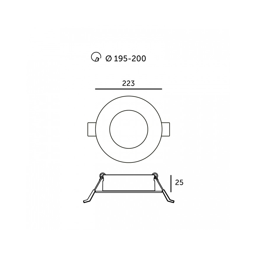 LED Podhledové svítidlo SIGARO LED/24W/230V 3000/4000/6500K pr. 22 cm bílá