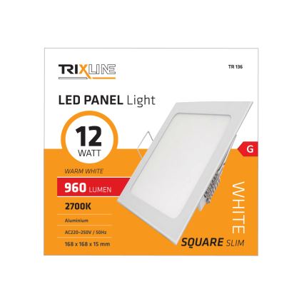 LED Podhledové svítidlo SQUARE LED/12W/230V 2700K