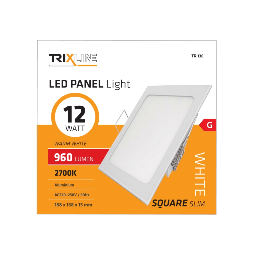 LED Podhledové svítidlo SQUARE LED/12W/230V 2700K
