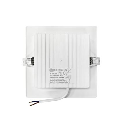 LED Podhledové svítidlo SQUARE LED/12W/230V 4000K 17x17 cm bílá