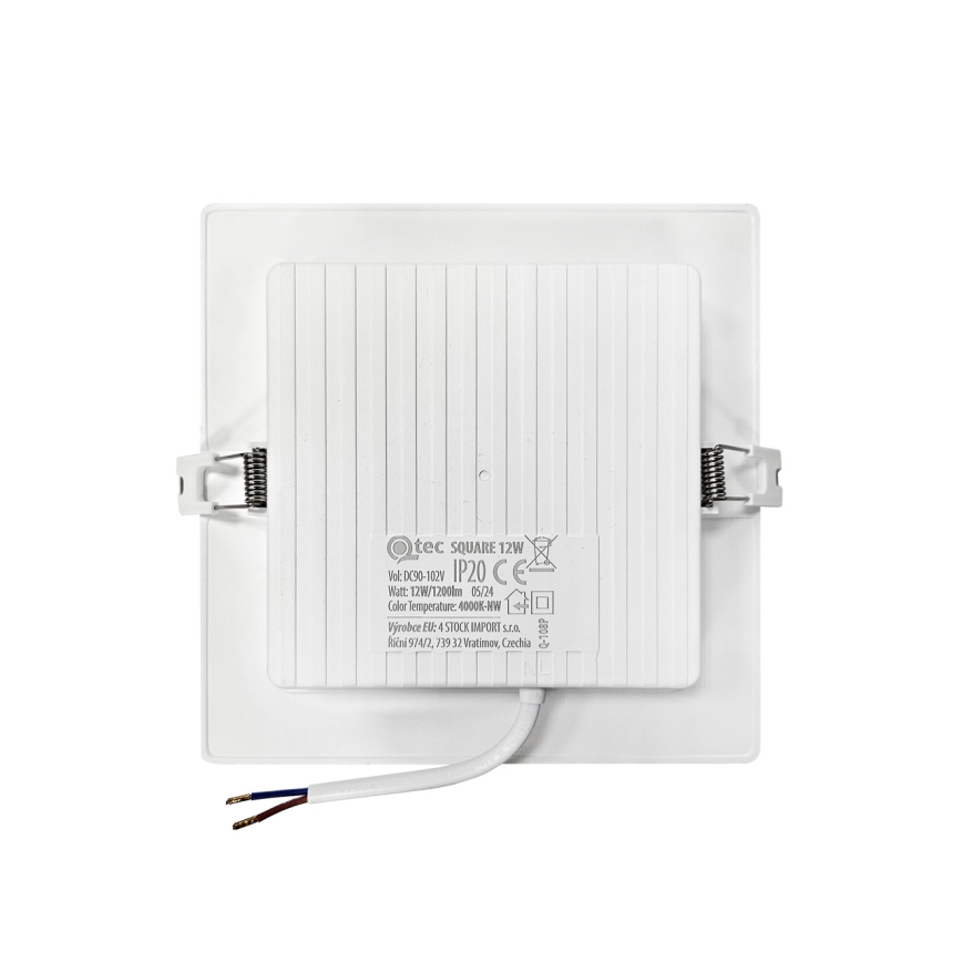 LED Podhledové svítidlo SQUARE LED/12W/230V 4000K 17x17 cm bílá