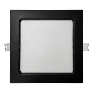 LED Podhledové svítidlo SQUARE LED/12W/230V 4000K 17x17 cm černá