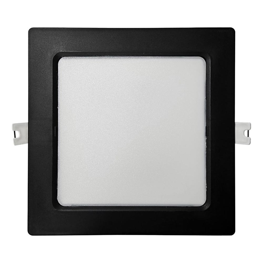 LED Podhledové svítidlo SQUARE LED/12W/230V 4000K 17x17 cm černá