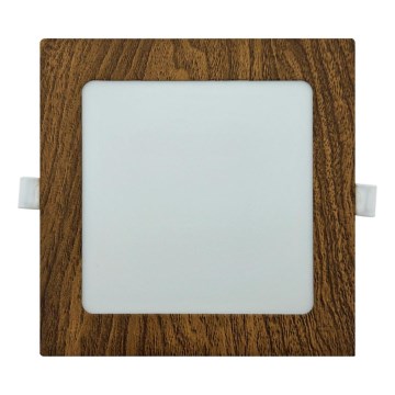 LED Podhledové svítidlo SQUARE LED/12W/230V 4200K 16,8x16,8 cm hnědá
