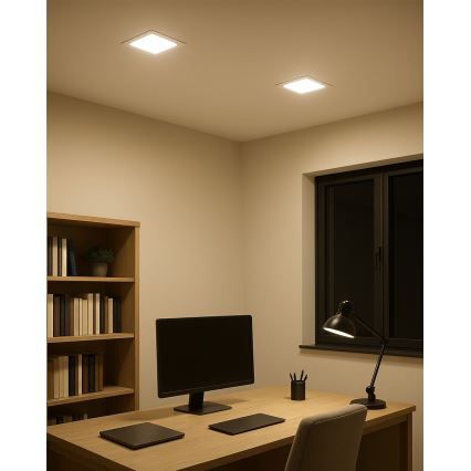 LED Podhledové svítidlo SQUARE LED/15W/230V 4200K 18,8x18,8 cm bílá