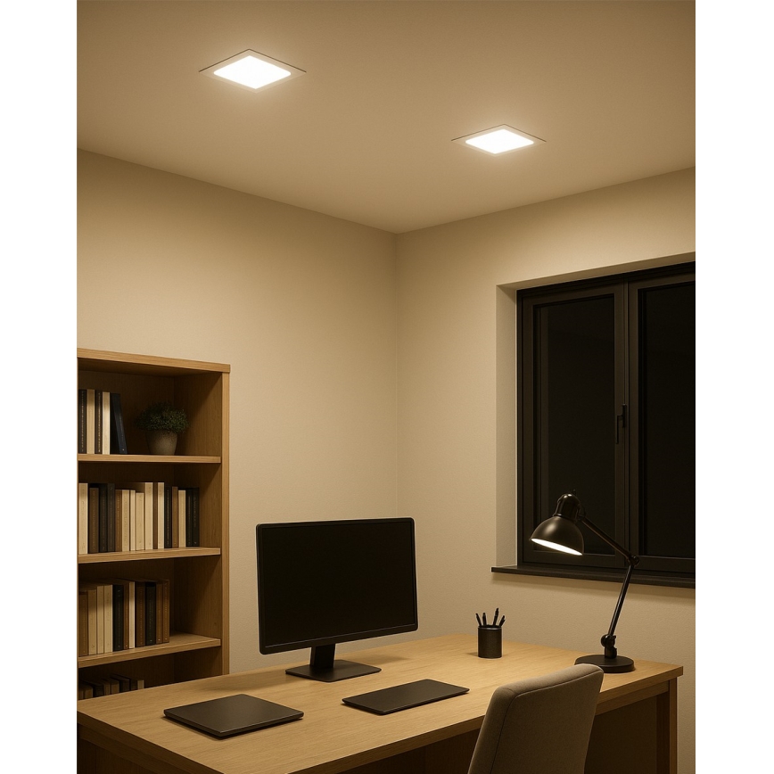 LED Podhledové svítidlo SQUARE LED/15W/230V 4200K 18,8x18,8 cm bílá