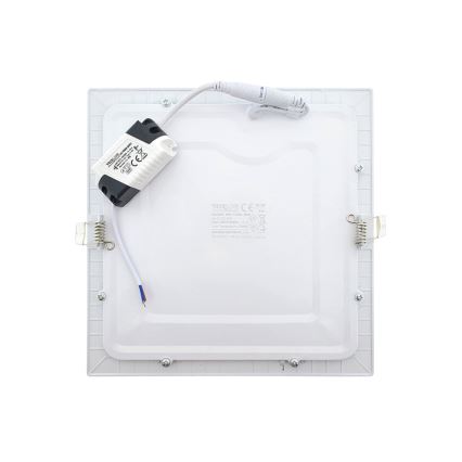 LED Podhledové svítidlo SQUARE LED/18W/230V 2700K 22x22 cm bílá