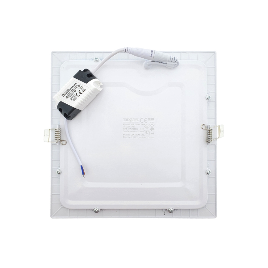 LED Podhledové svítidlo SQUARE LED/18W/230V 2700K 22x22 cm bílá