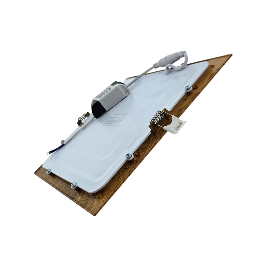 LED Podhledové svítidlo SQUARE LED/18W/230V 4200K 22x22 cm hnědá