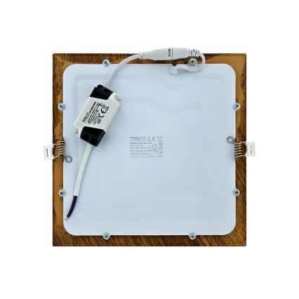 LED Podhledové svítidlo SQUARE LED/18W/230V 4200K 22x22 cm hnědá