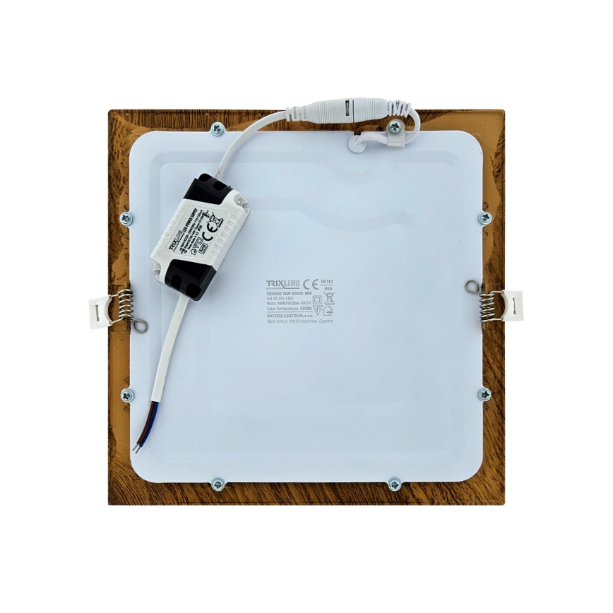 LED Podhledové svítidlo SQUARE LED/18W/230V 4200K 22x22 cm hnědá