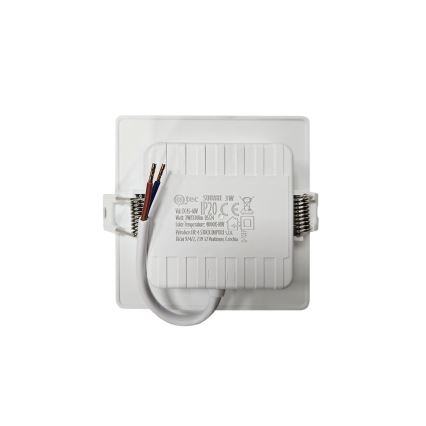 LED Podhledové svítidlo SQUARE LED/3W/230V 4000K 9x9 cm bílá