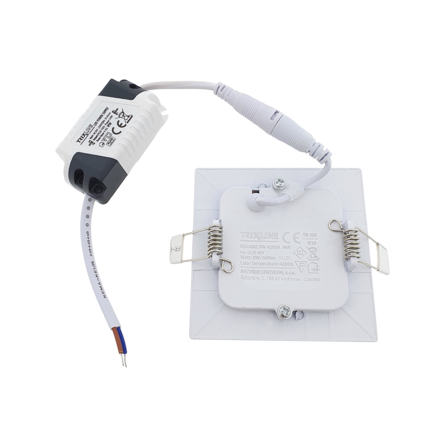 LED Podhledové svítidlo SQUARE LED/3W/230V 4200K 8,3x8,3 cm bílá