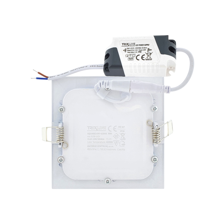 LED Podhledové svítidlo SQUARE LED/6W/230V 4200K 11,8x11,8 cm bílá