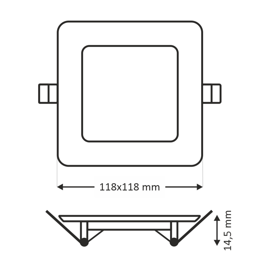 LED Podhledové svítidlo SQUARE LED/6W/230V 4200K 11,8x11,8 cm bílá