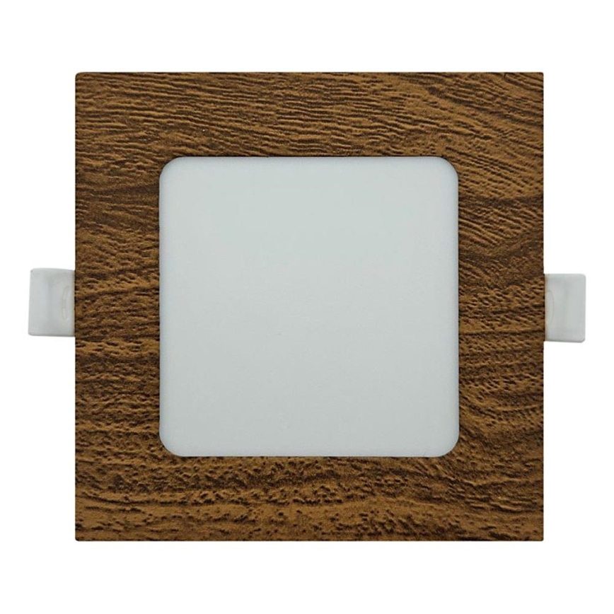 LED Podhledové svítidlo SQUARE LED/6W/230V 4200K 11,8x11,8 cm hnědá