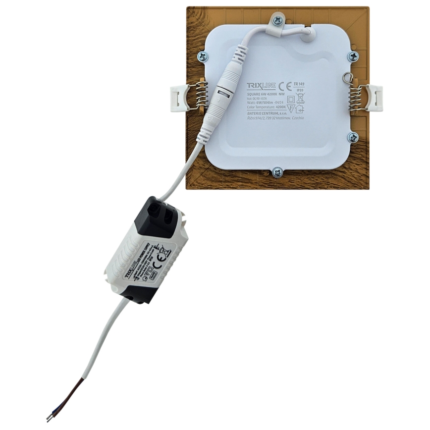 LED Podhledové svítidlo SQUARE LED/6W/230V 4200K 11,8x11,8 cm hnědá