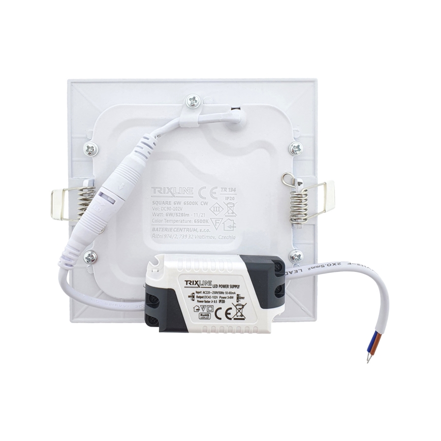 LED Podhledové svítidlo SQUARE LED/6W/230V 6500K 11,8x11,8 cm bílá