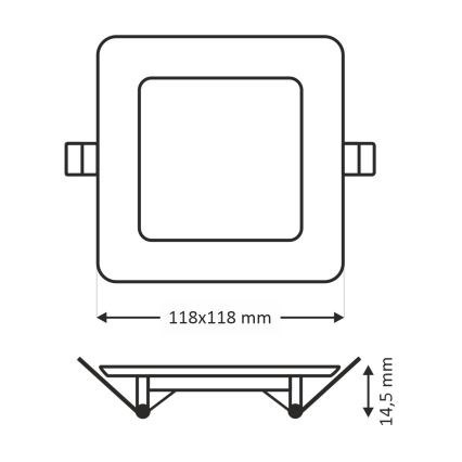 LED Podhledové svítidlo SQUARE LED/6W/230V 6500K 11,8x11,8 cm bílá