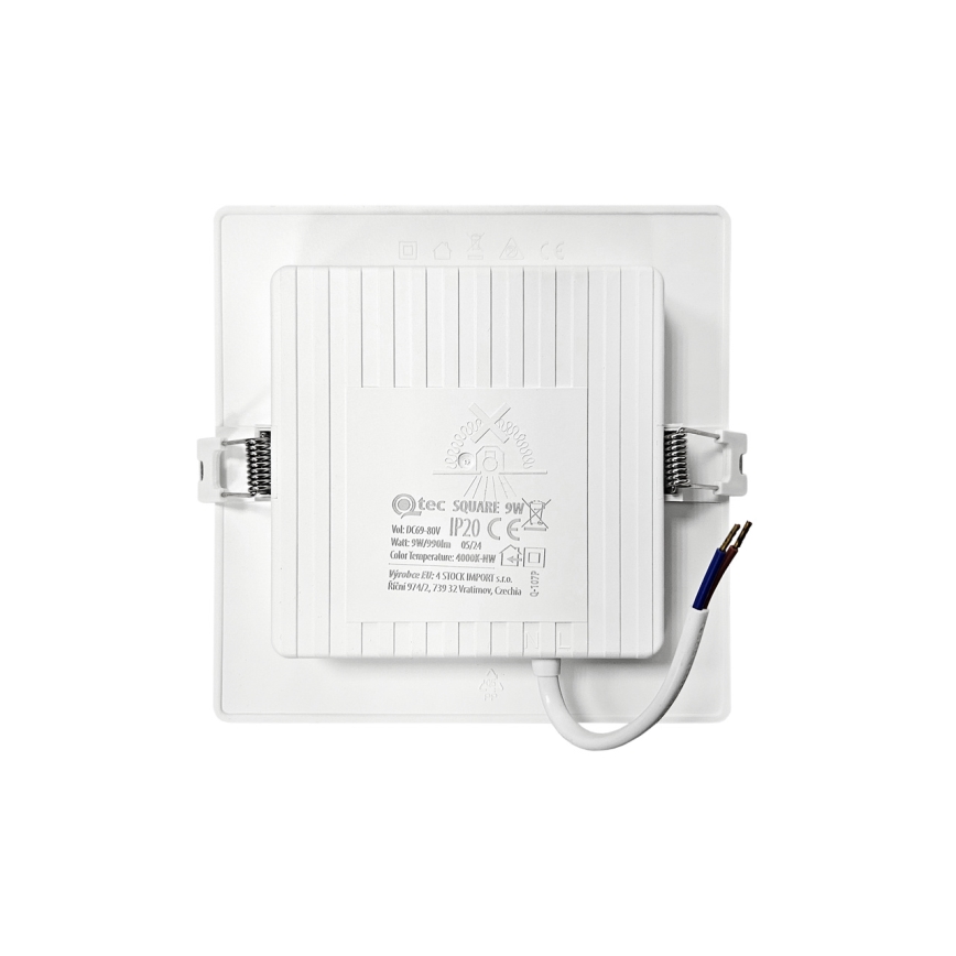 LED Podhledové svítidlo SQUARE LED/9W/230V 4000K 14,5x14,5 cm bílá